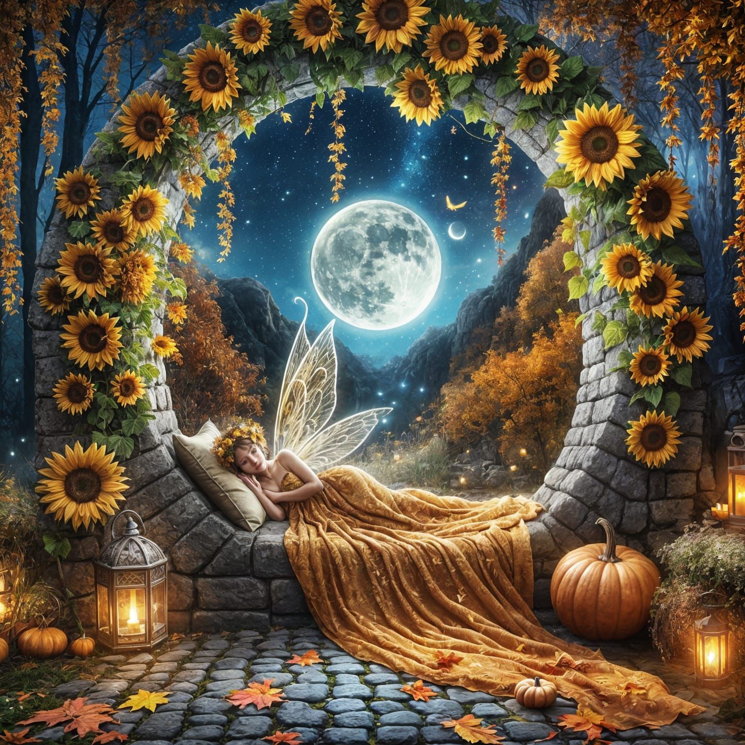 Autumn Nap in The Fairy Castle