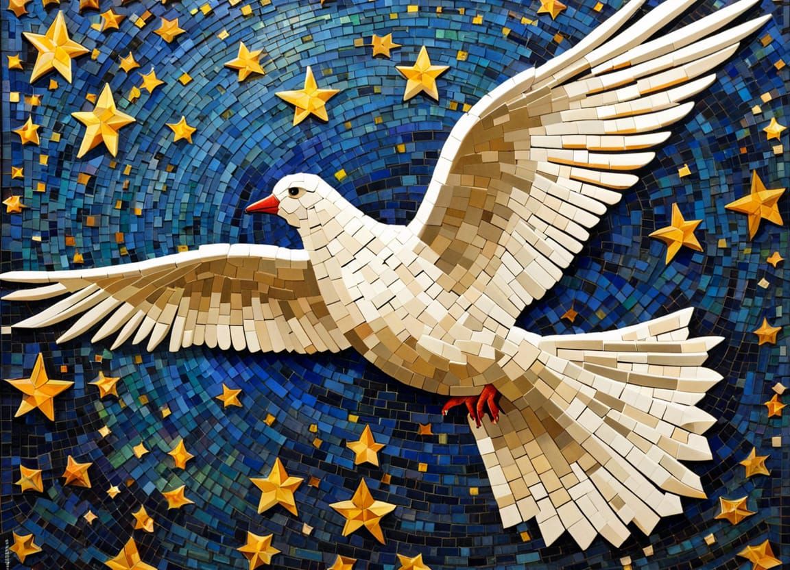 Mosaic for peace 🕊  by @DeeB