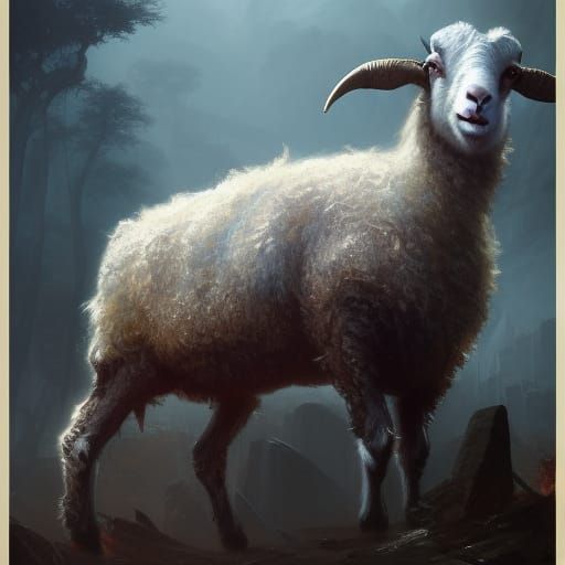 Goat sheep hybrid - AI Generated Artwork - NightCafe Creator