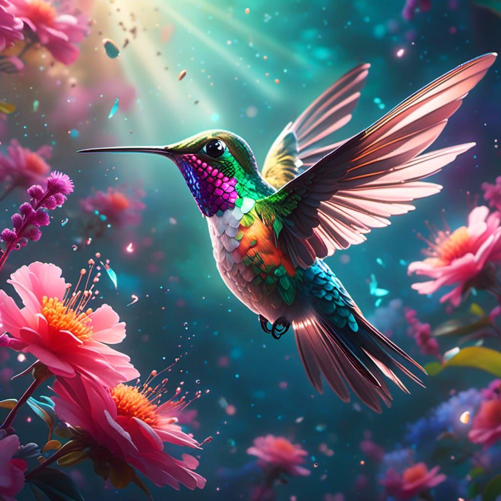 Beautiful Hummingbird  by @Neko Chan