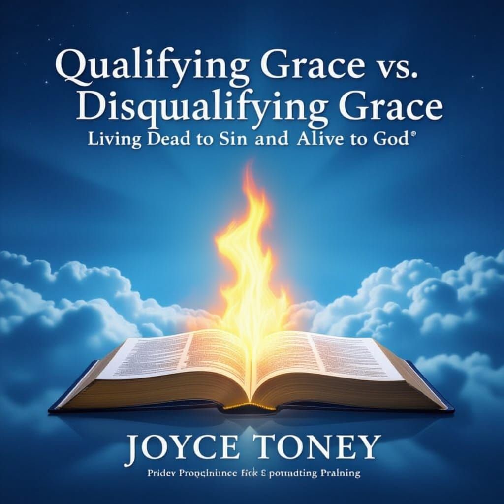 Prompt:
Create a 6×9-inch professional book cover for the title “Qualifying Grace vs. Disqualifying Grace: Living Dead to Sin and Alive to G...