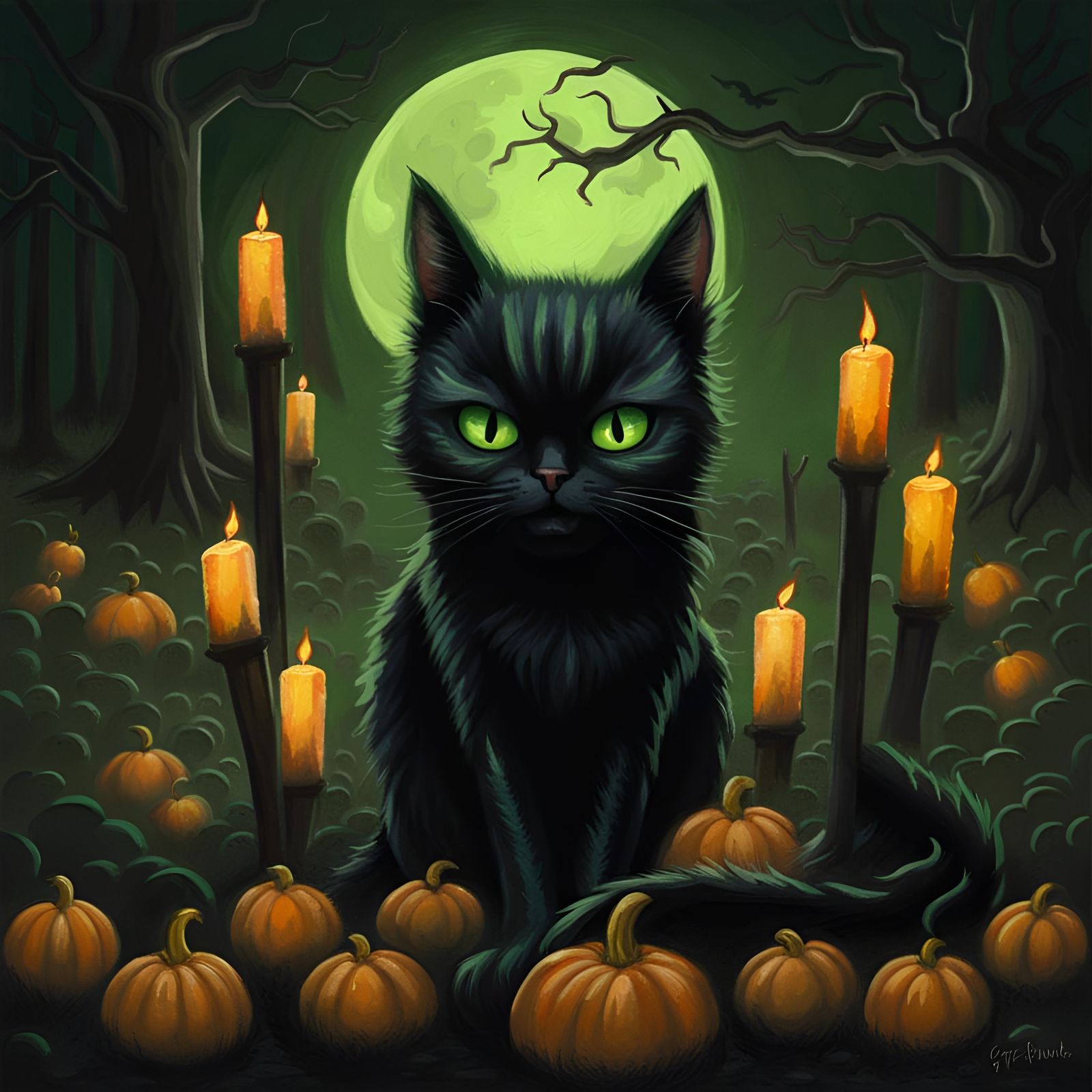 Candlelit Cat  by @KatLady84