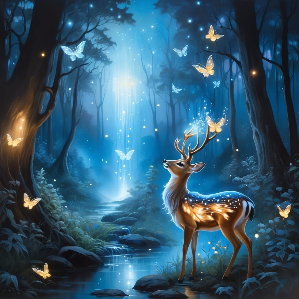 ✨Emerveillement du Cerf dans la Brume des Rêves ✨