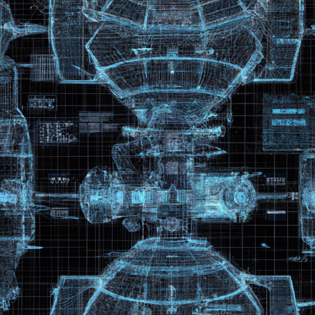 Blueprint of the Warp Core of a starship - AI Generated Artwork ...