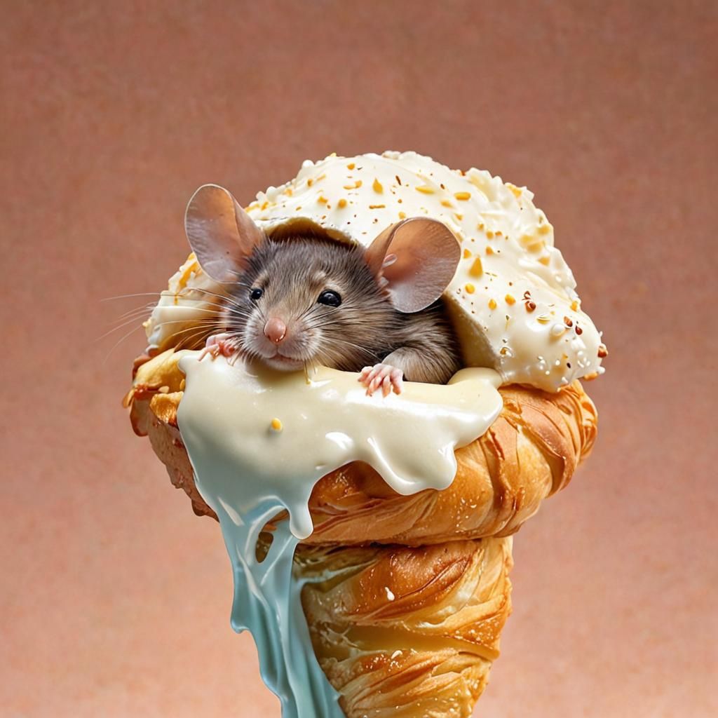 Sleeping in a cheese croissant