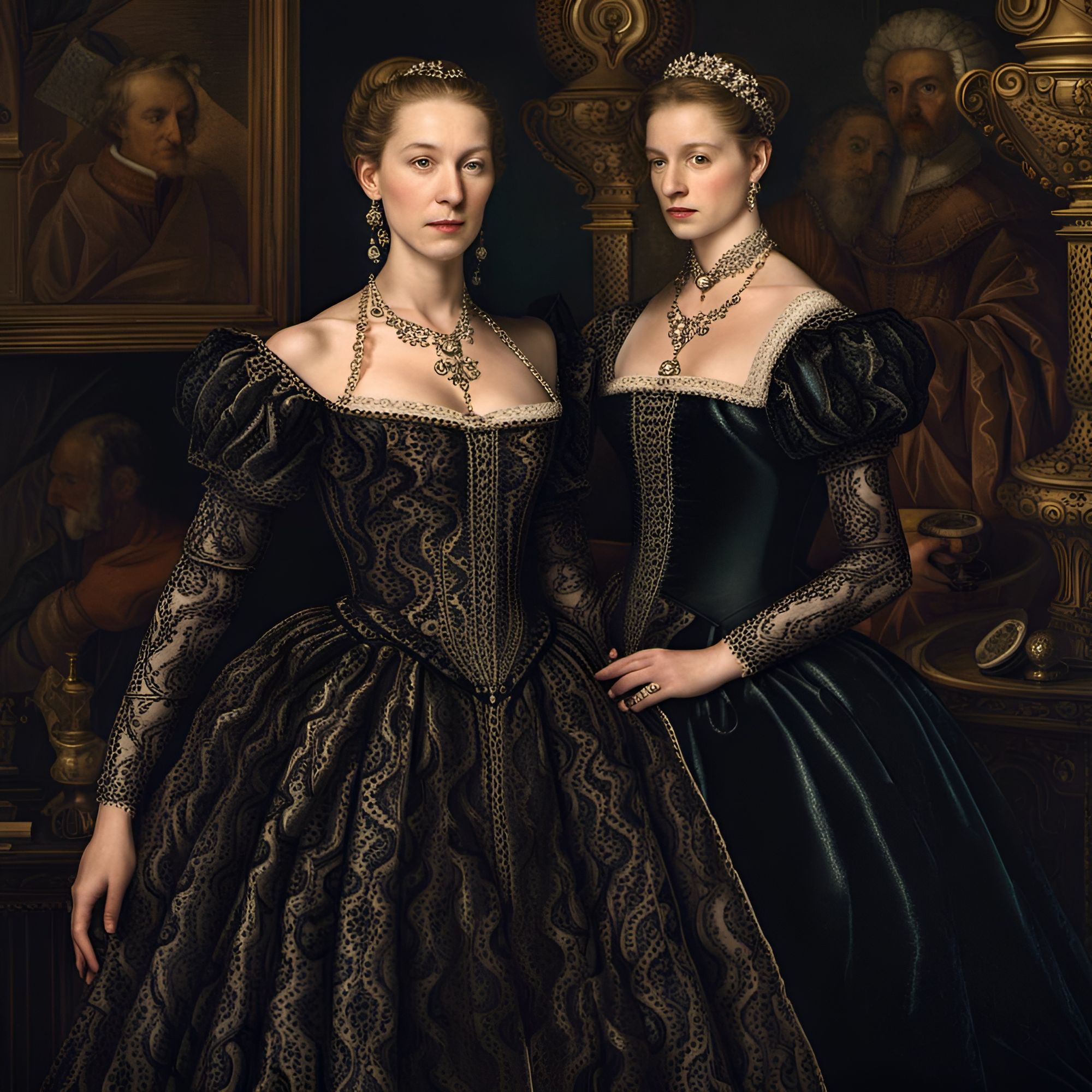 “The Black Queen” Catherine De Medici (left) With Her Subject - AI ...