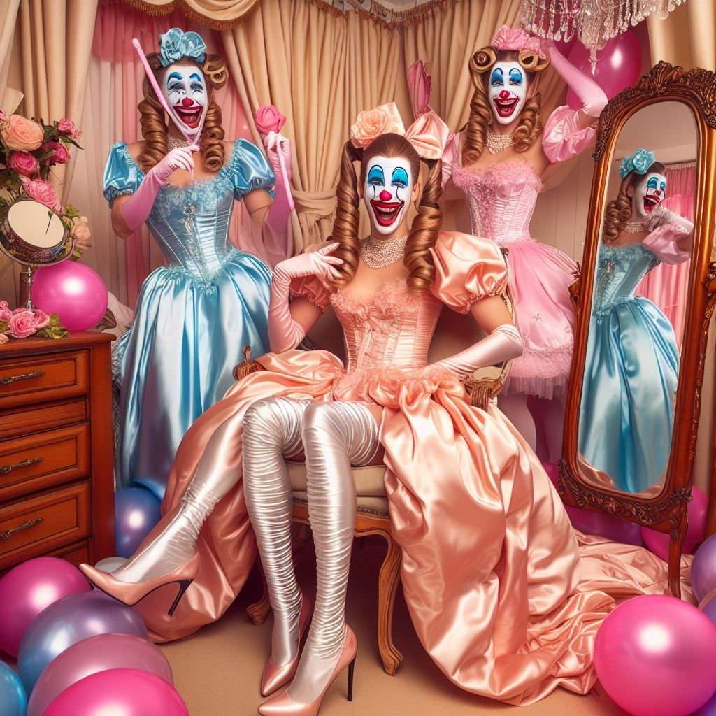 APRIL FOOLS DAY JOKING FUNNY PRANKS - POMPÖÖS Couture Living in a Satin Wonderland of Sissy Satin Dresses, Sissy Satin G...