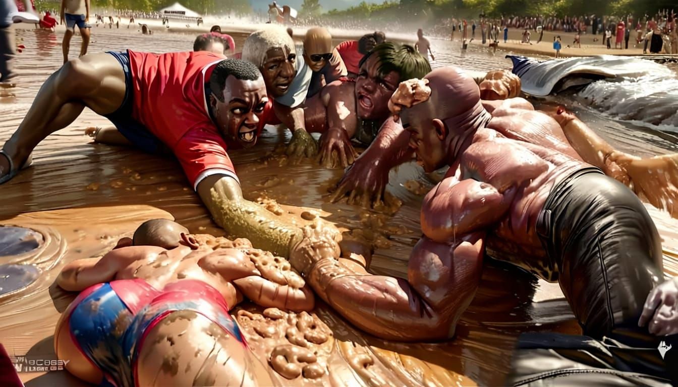 Mud Wrestling - R. Kelly vs Bill Cosby vs Diddy