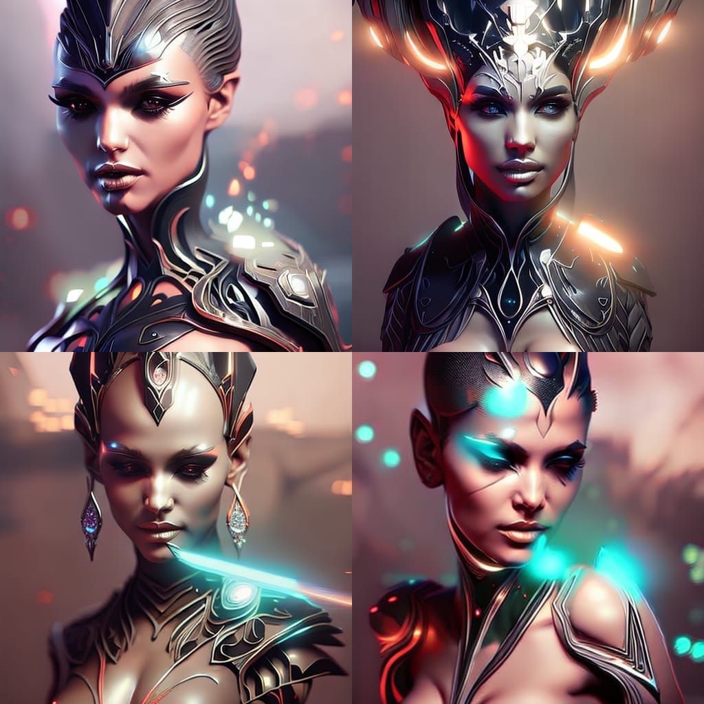 sensual beautiful alien woman