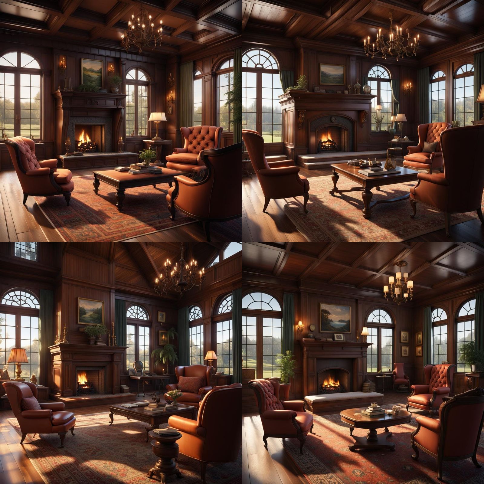 Country club style living room AI Generated Artwork NightCafe Creator