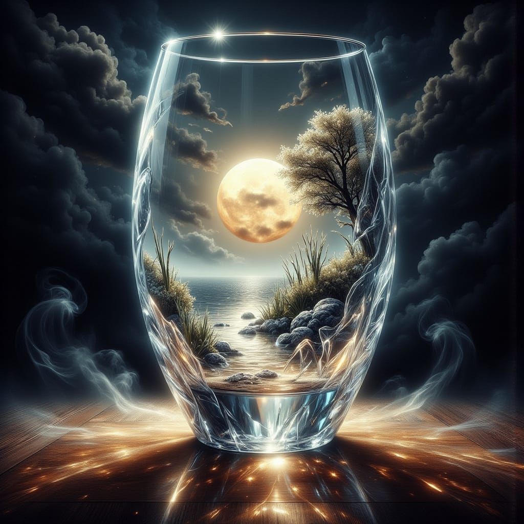 Moon in the Glass (0)  by @Nikki