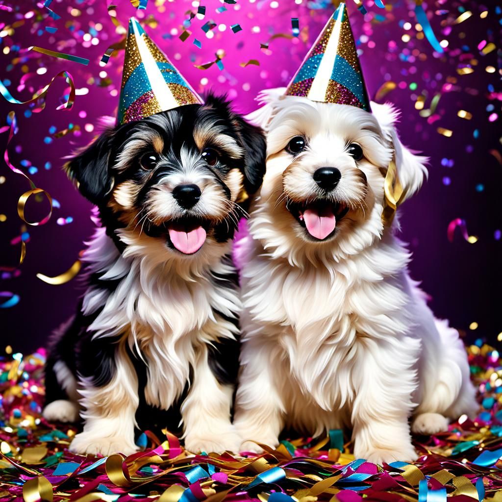 Puppies Confetti Party