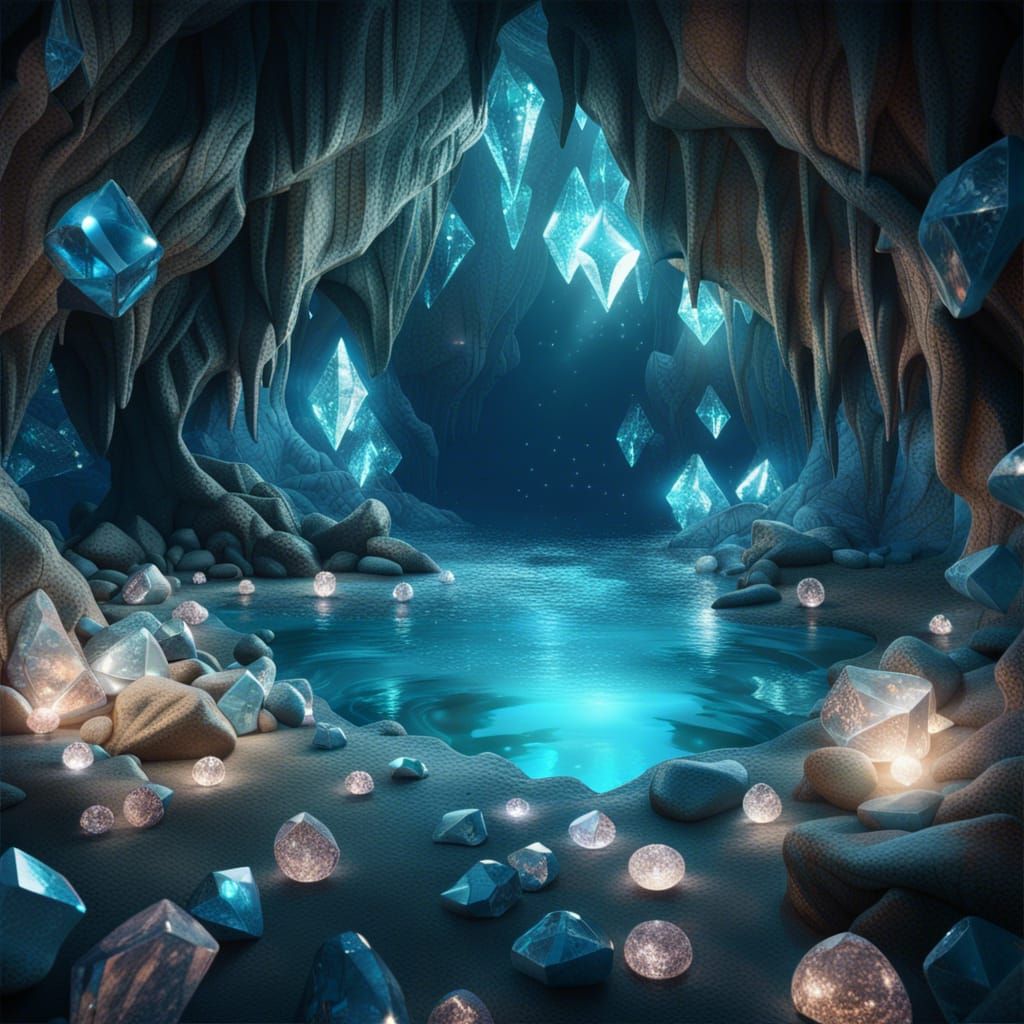 Crystal Cavern  by @mathy_art_girl_305