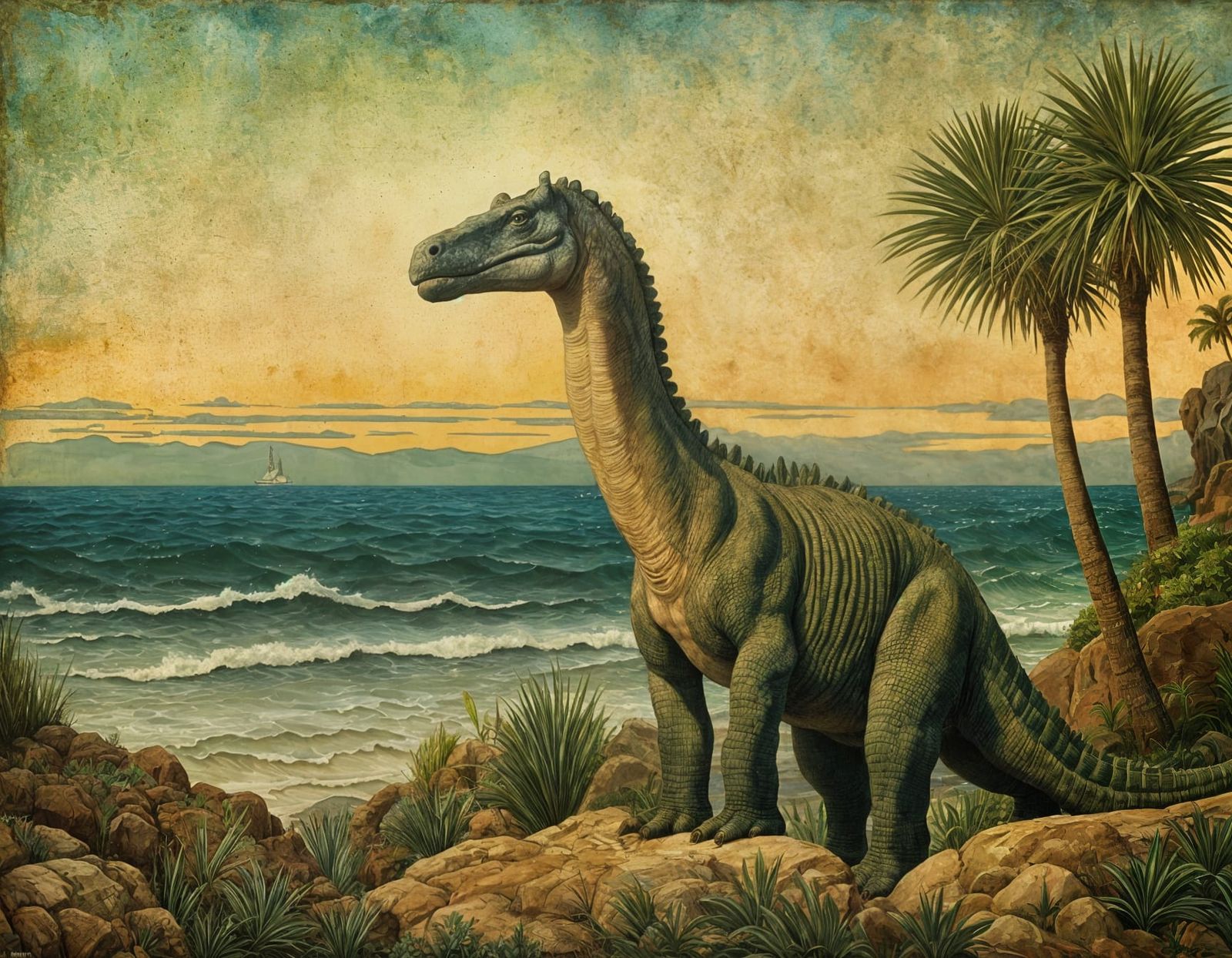 Iguanodon By the Shore  by @Seraphine