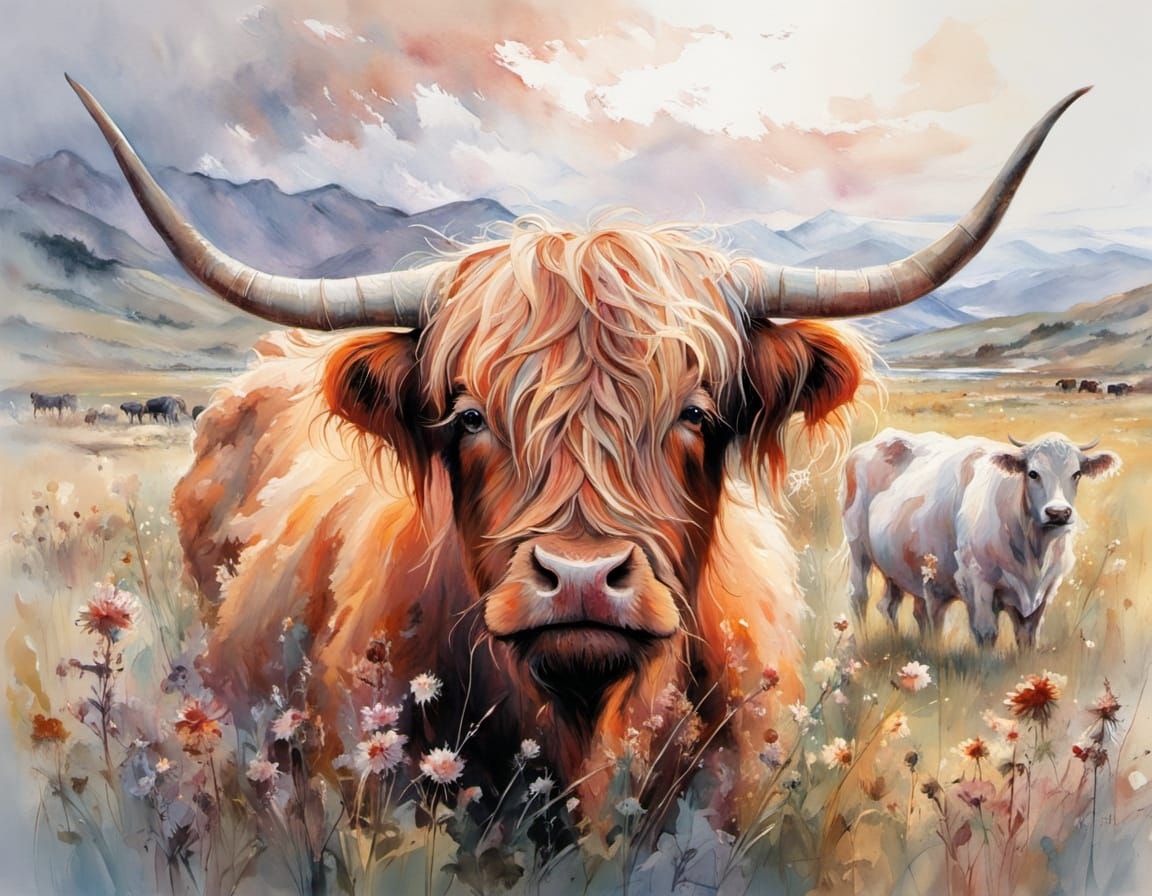 Highland Cow  by @The_Cat_Herder