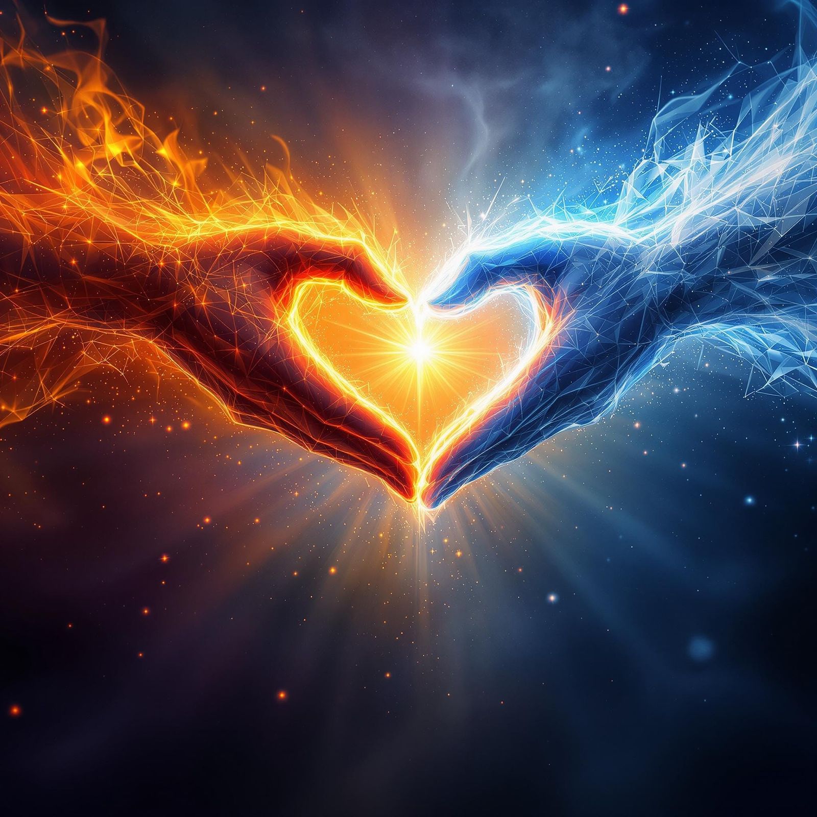 Hands of Fire and Ice Unite as Fantasy Art