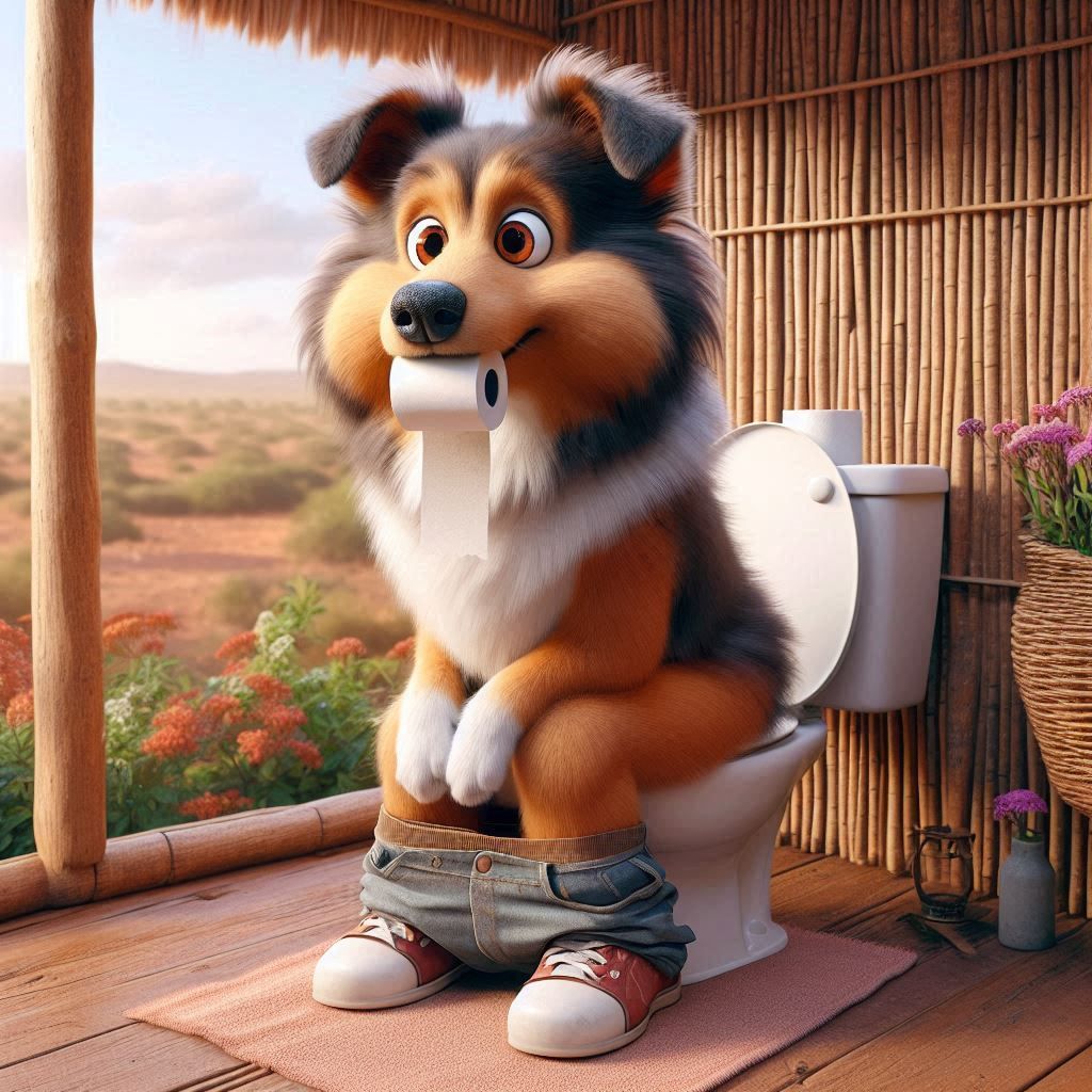 Dog style toileting out in the South African bush! ............