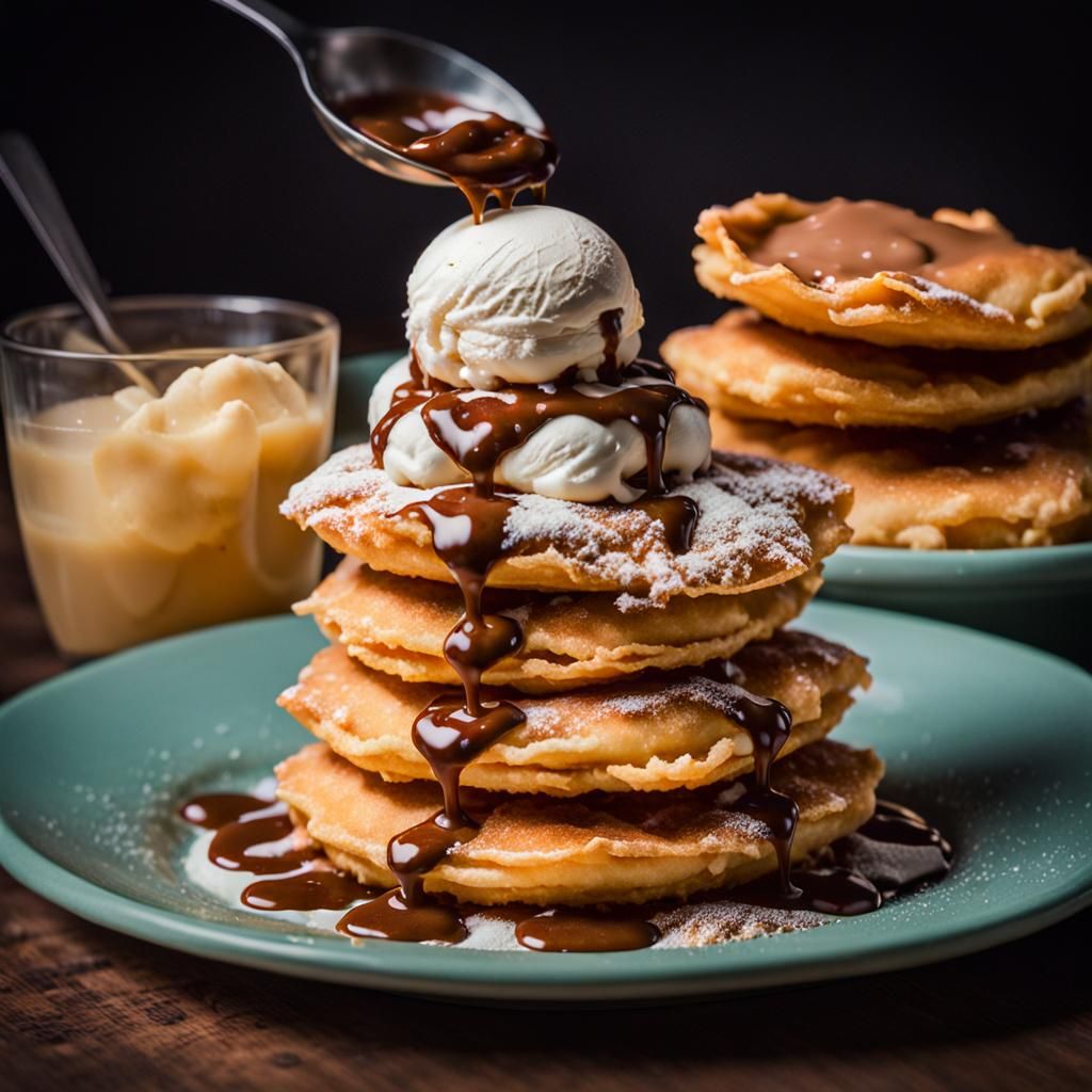 Sopaipillas with Tres Leche Ice Cream