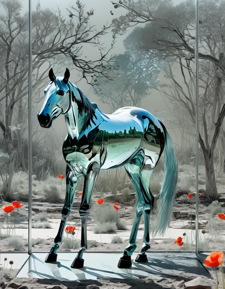 ❤️‍🔥💚🌺DELICATE GLASS-HORSE🌺💚❤️‍🔥