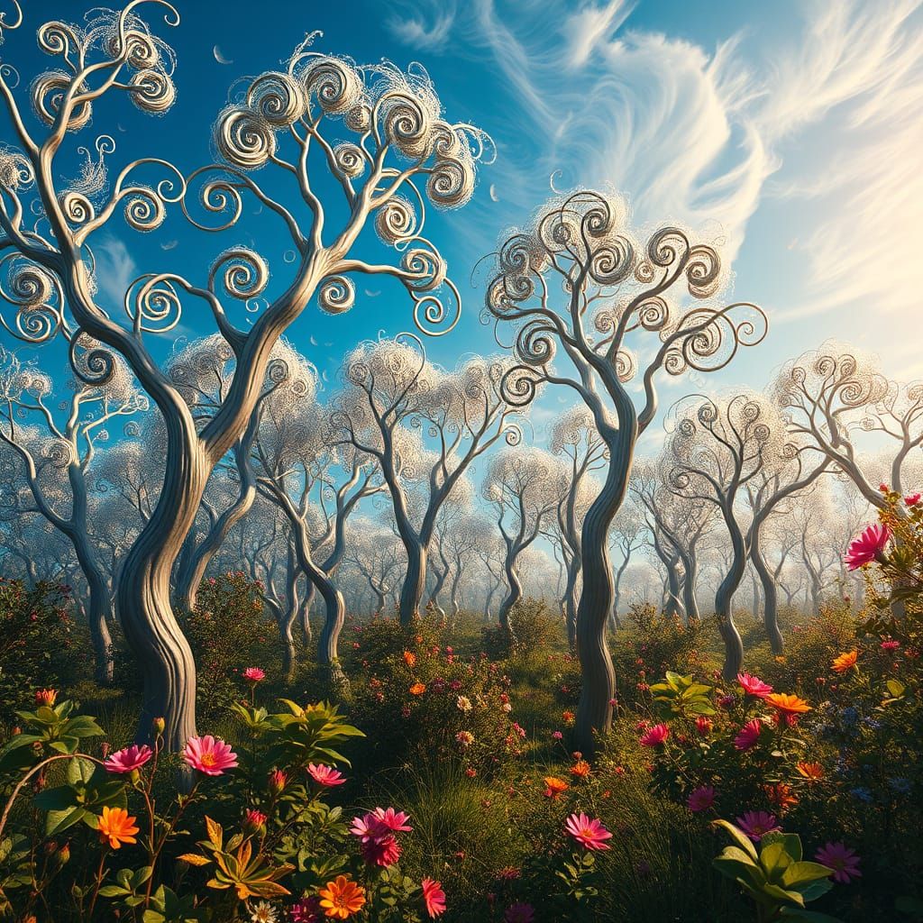 A silver forest  by @DariiFerio