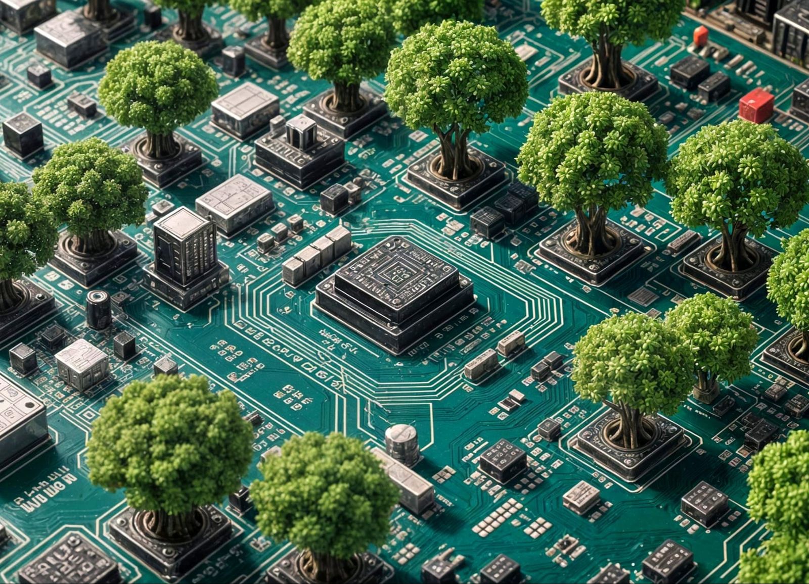 A Forest in the Circuit Board  by @Mister
