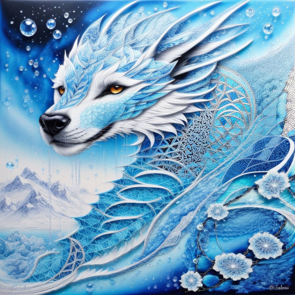 Zentangle Art masterpiece: Icy Trust