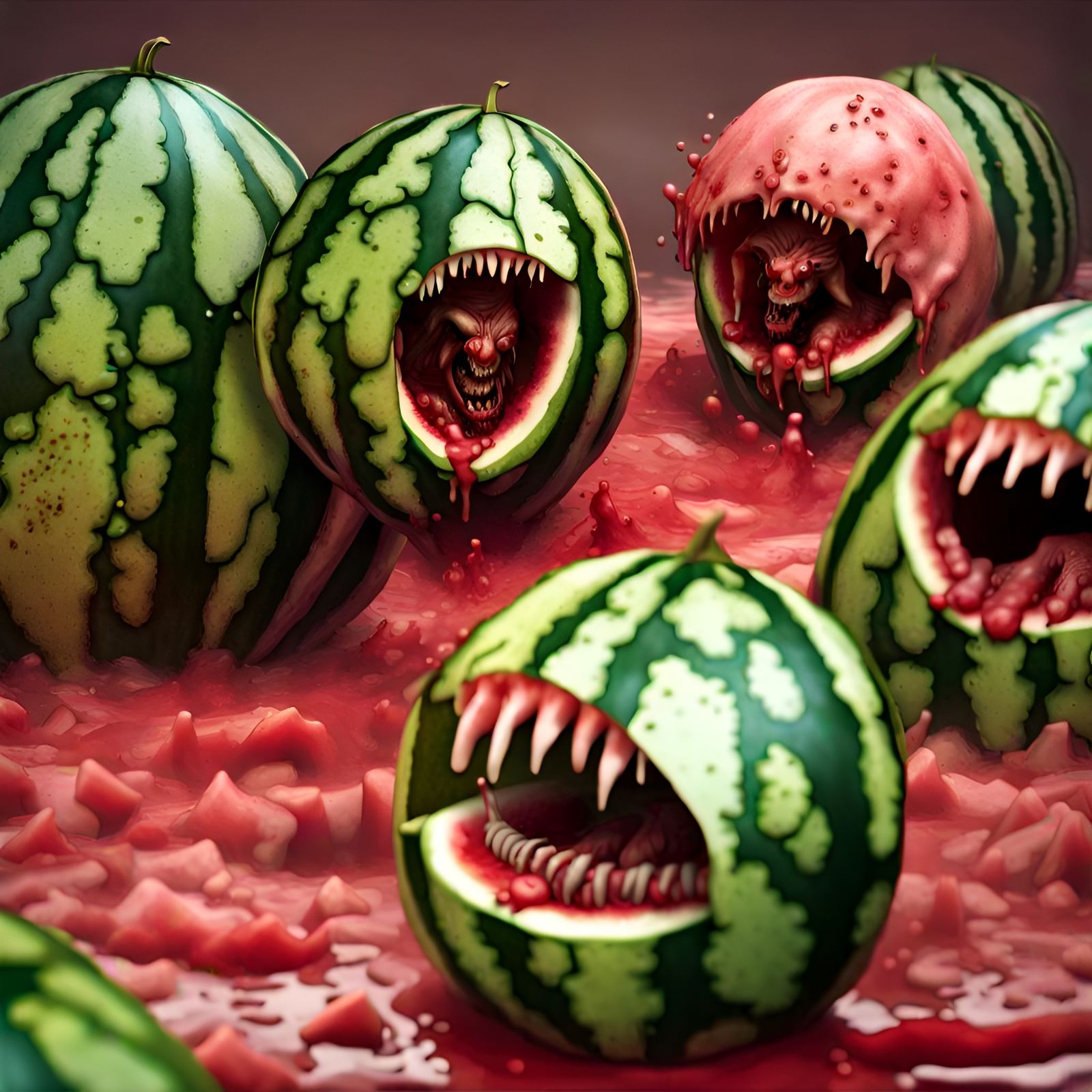Zombie Melon Patch AI Generated Artwork NightCafe Creator