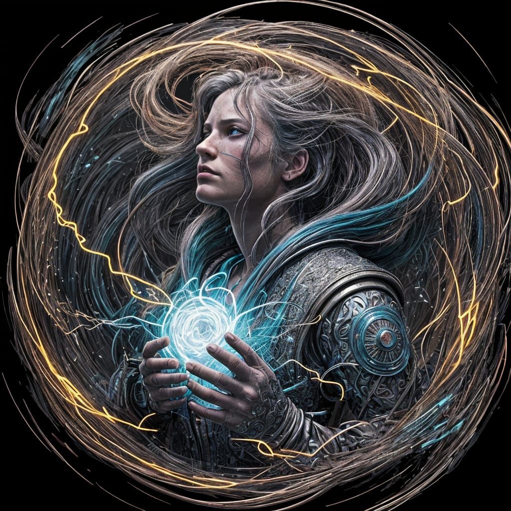 Mind Exploding with Vibrant Patterns in Hyper-Realistic Comi...
