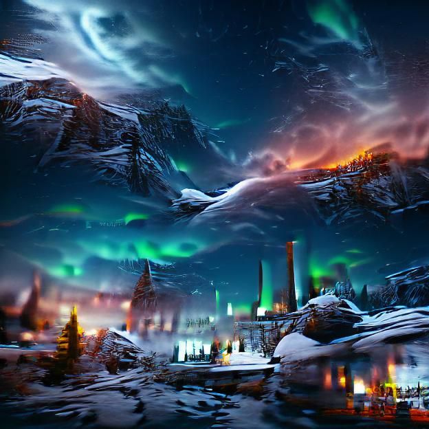 The northern lights .