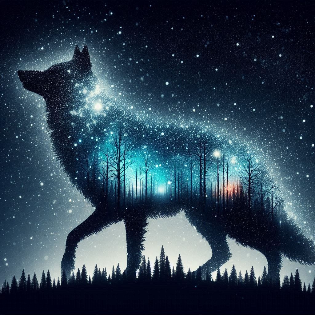 double exposure beautiful fantasy DALL-E 3 portrait landscape..