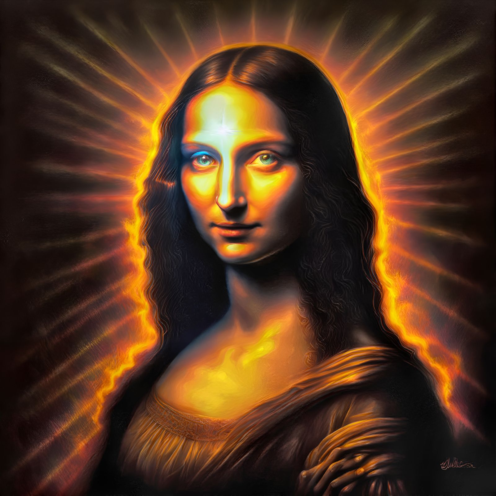 Midjourney v4: Glowna Lisa