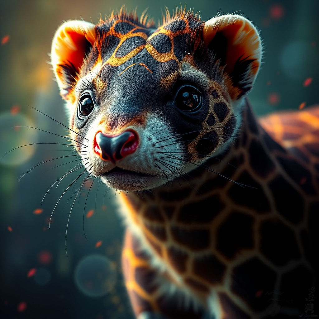 Giraffe ferret  by @FrodoYouFool