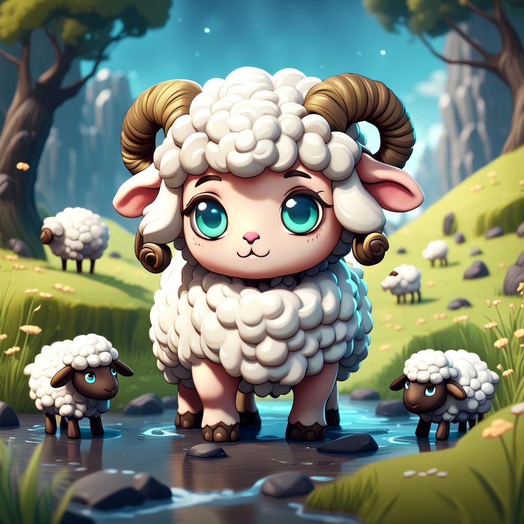 Chibi sheep  by @Mystical_Stars