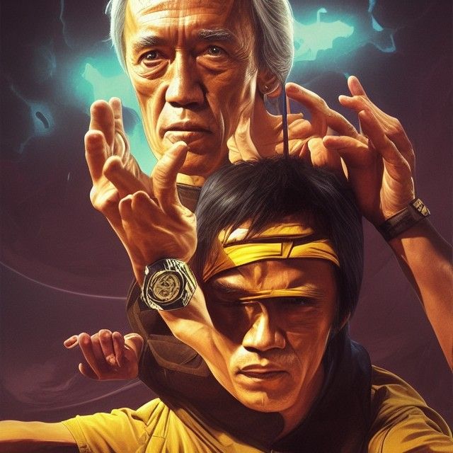 david carradine defeating bruce lee in the evil doctor's spa...
