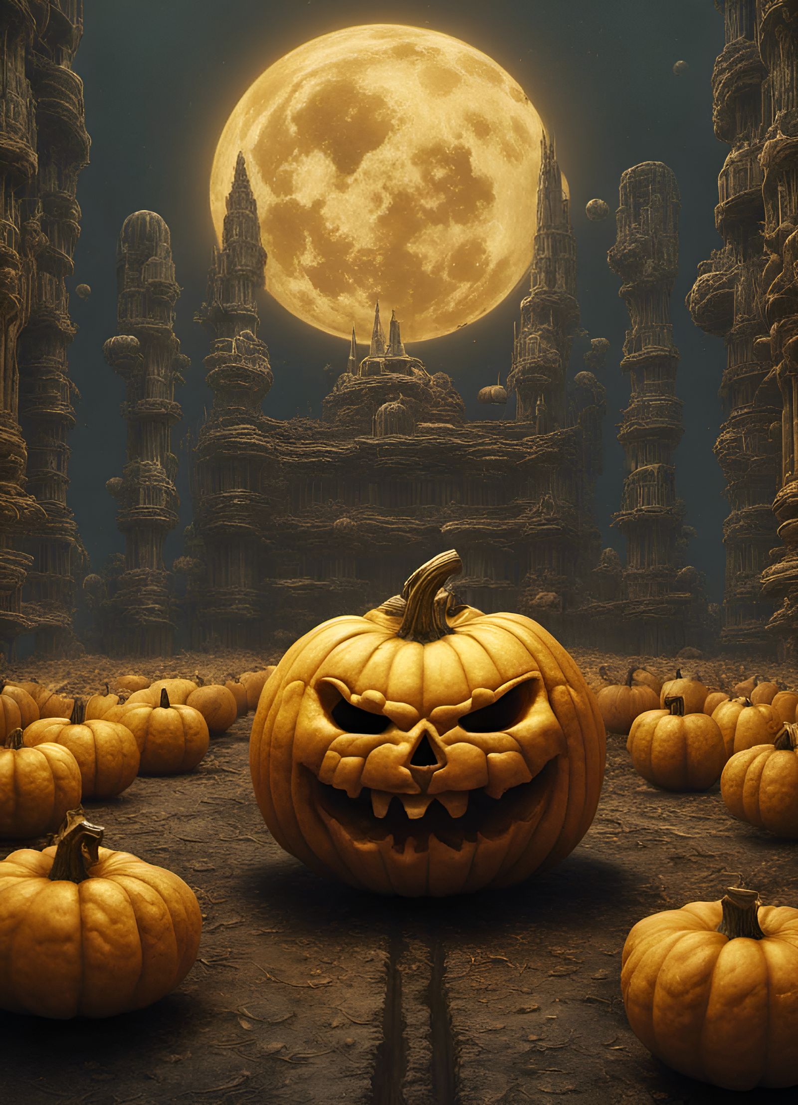 Pumpkin Village - AI Generated Artwork - NightCafe Creator