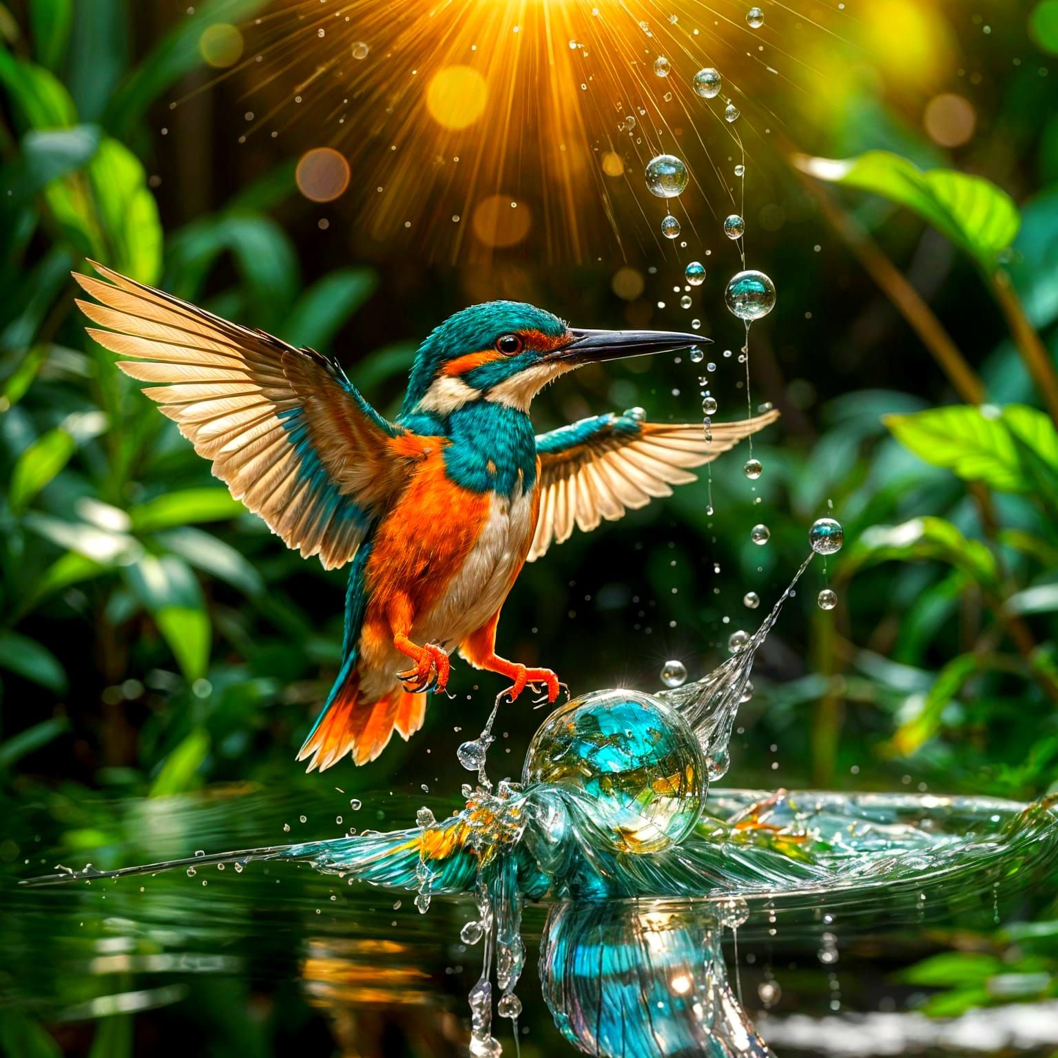 having a splash on a sunny day  by @D