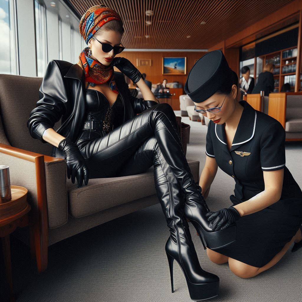 Getting her shoes shined [3]