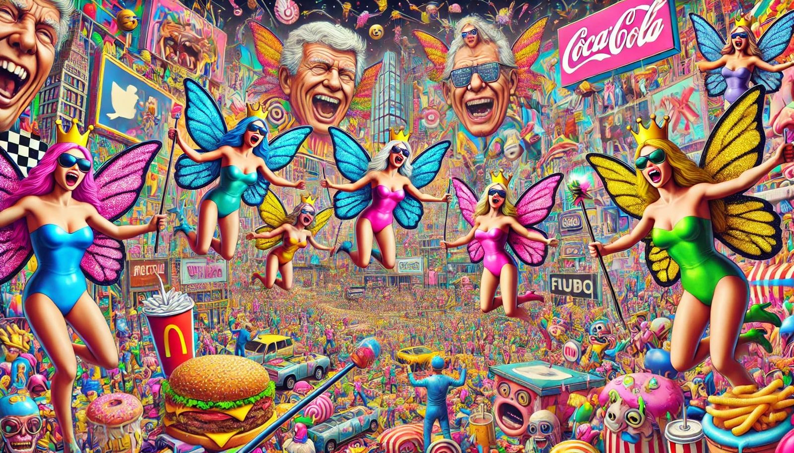 Satirical pop art panorama #2