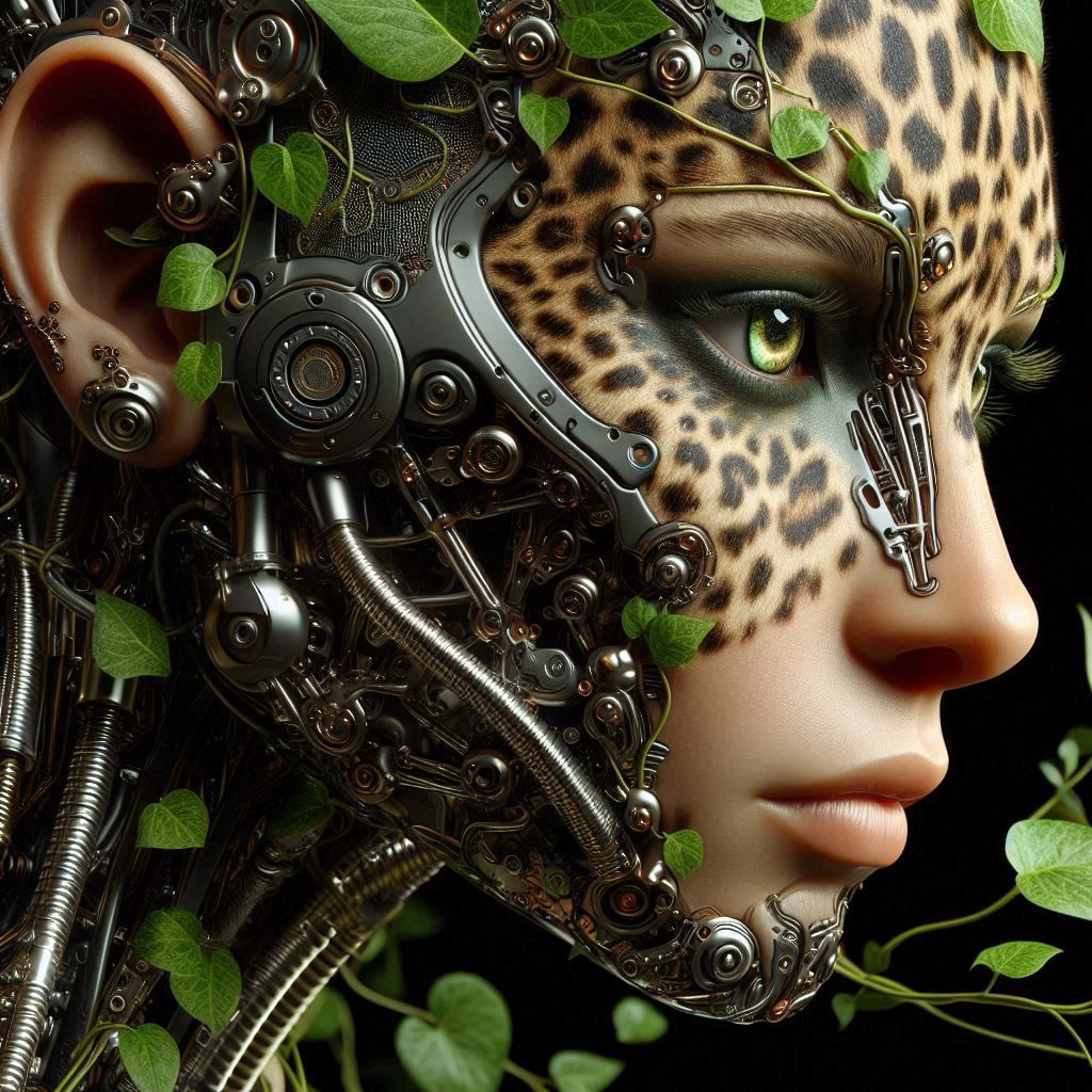Biomechanical jaguar girl