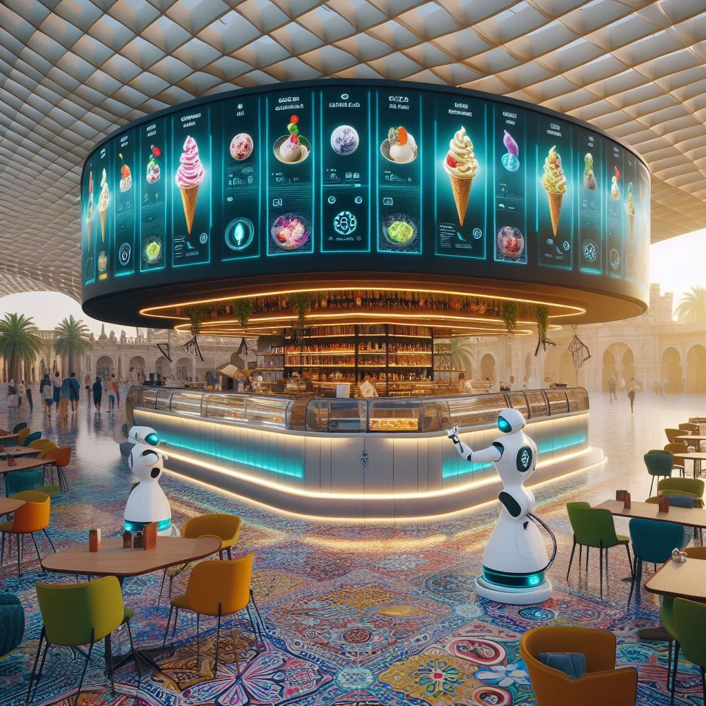 Futuristic Ice Cream Parlor in Seville