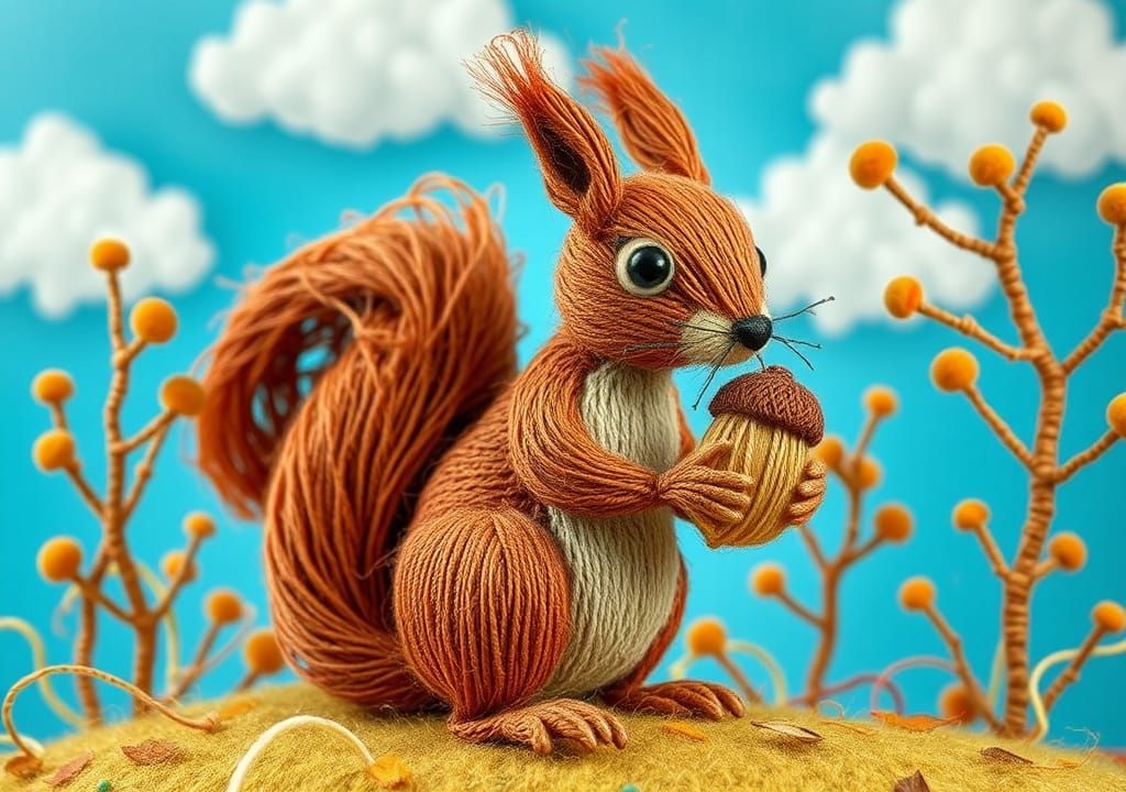 String Squirrel  by @Alicia Hopkins