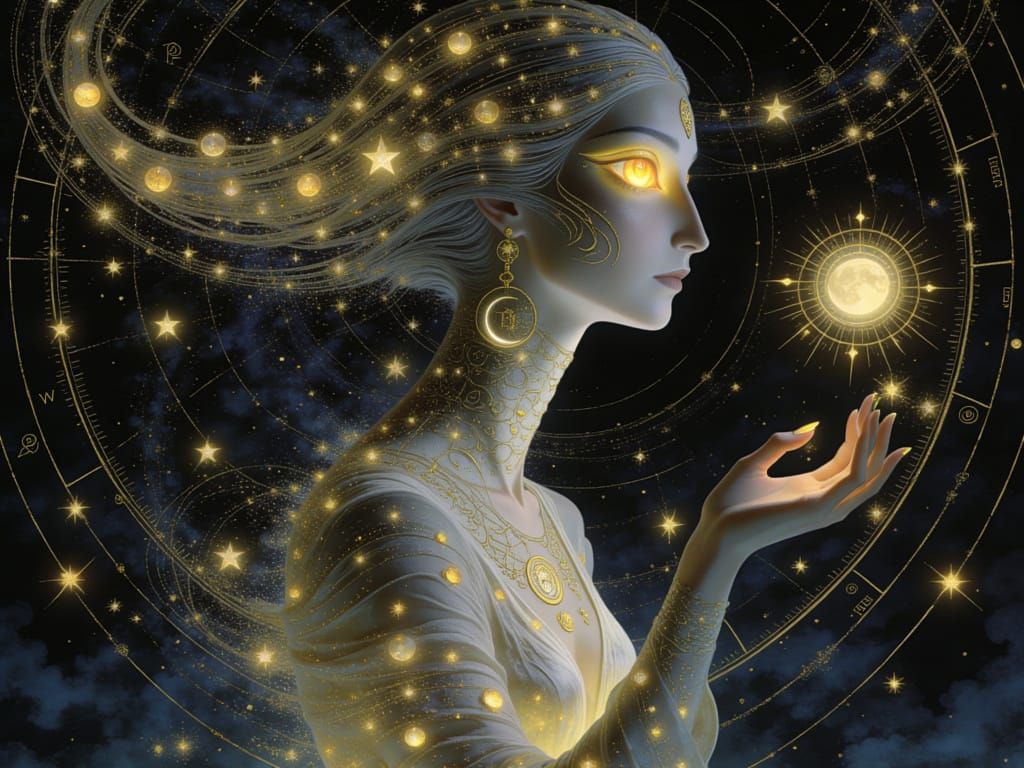 <lora:Ancient Nouveau:1.0> In the Weirdly Nouveau style, a surreal profile portrait of a woman with subtly mismatched proportions and elegan...