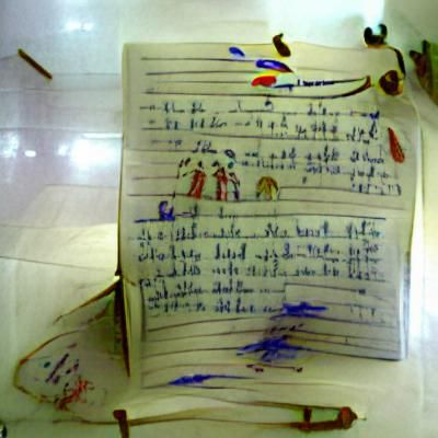 A story handwritten by a child