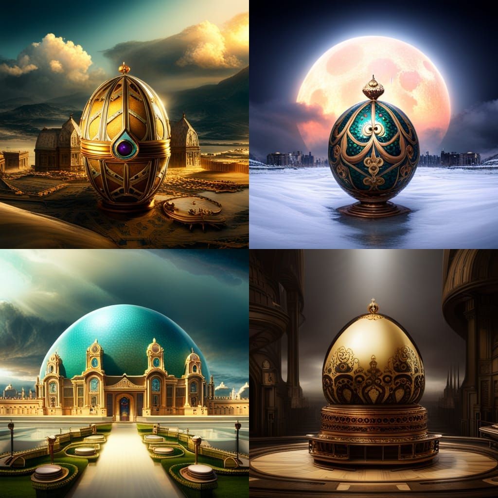 Faberge egg Epic cinematic brilliant stunning intricate meticulously detailed dramatic atmospheric maximalist digital ma...