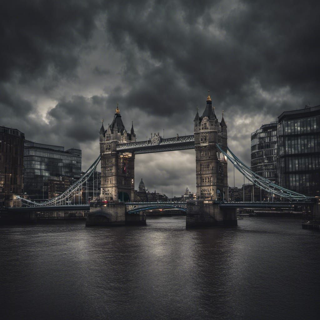 London Bridge on a gloomy day  by @BirdAteMyCars