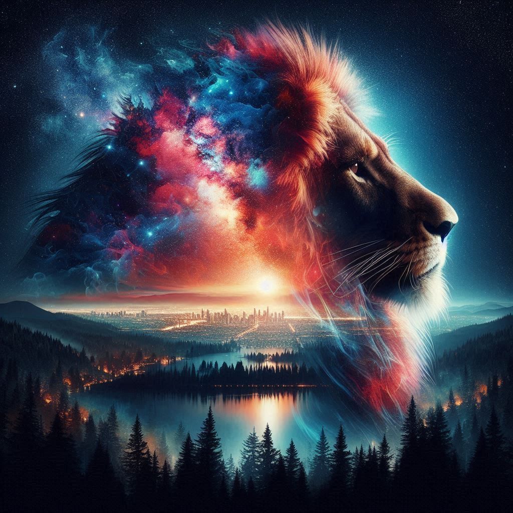 Art style double exposure