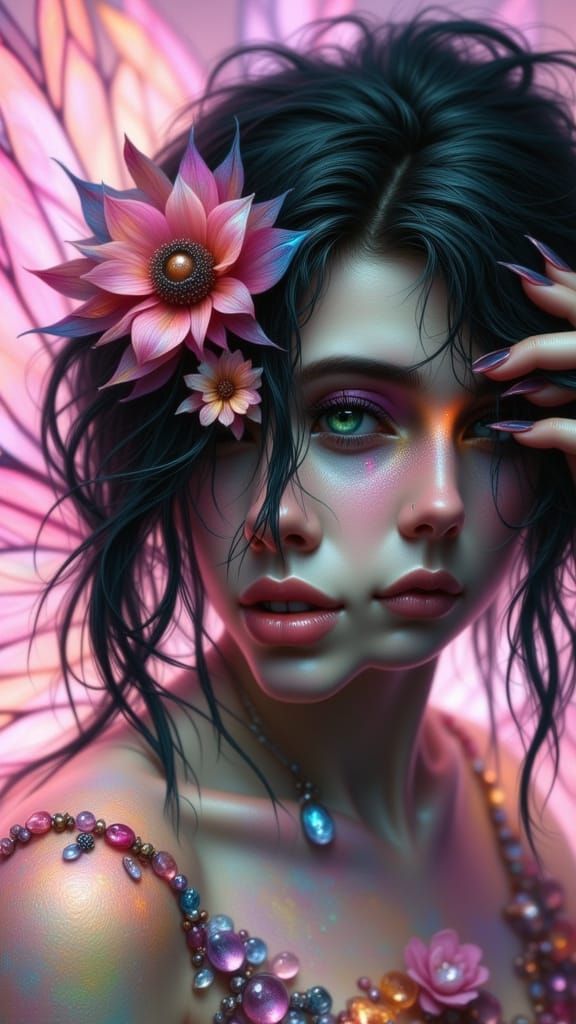 <lora:Fairy:1.0> <lora:Fairy Punk:1.0> <lora:FiosFantasyGlow:1.0> <lora:Punky Pixies:1.0> watercolor, From the heart of ...