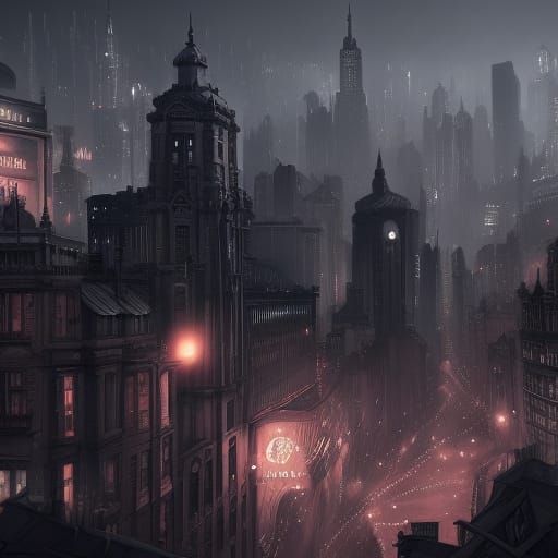 Noir Cityscapes - AI Generated Artwork - NightCafe Creator