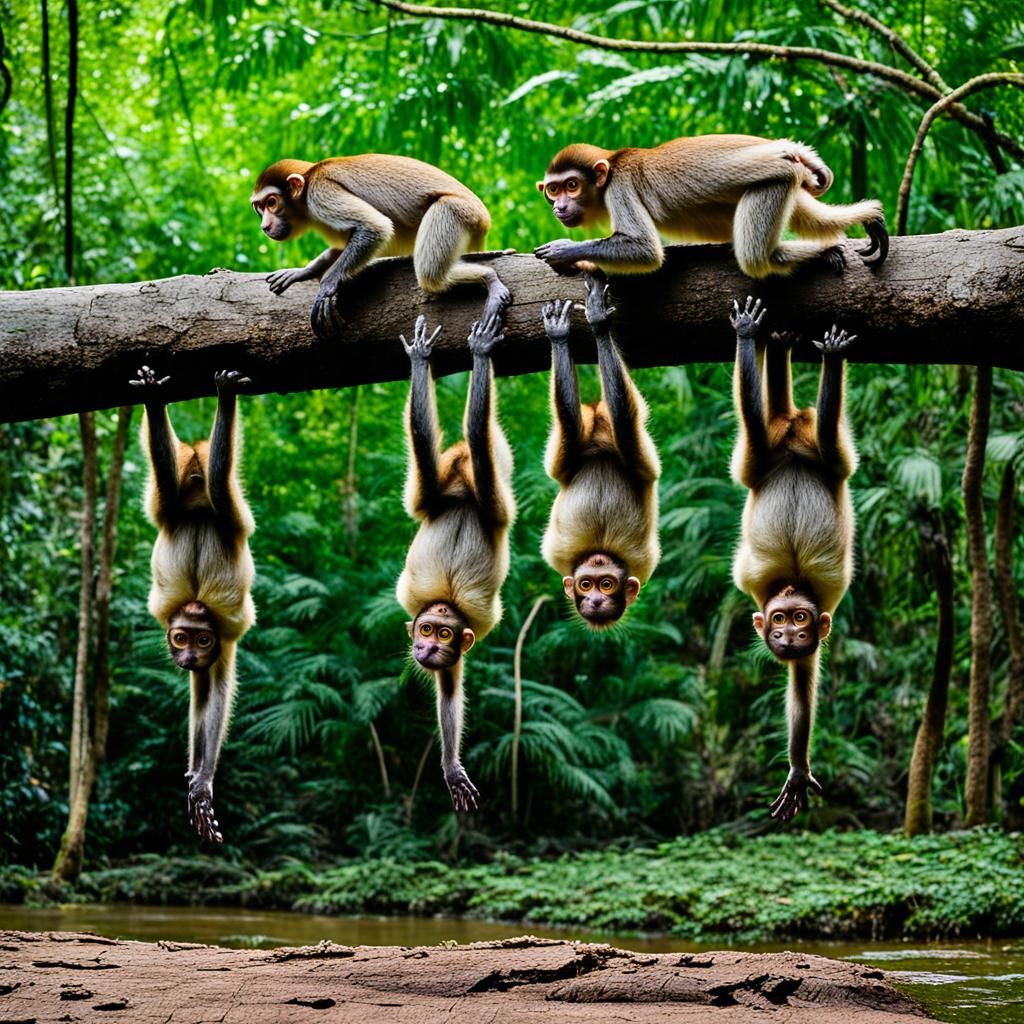 Monkeys in Forest, Professional Photography