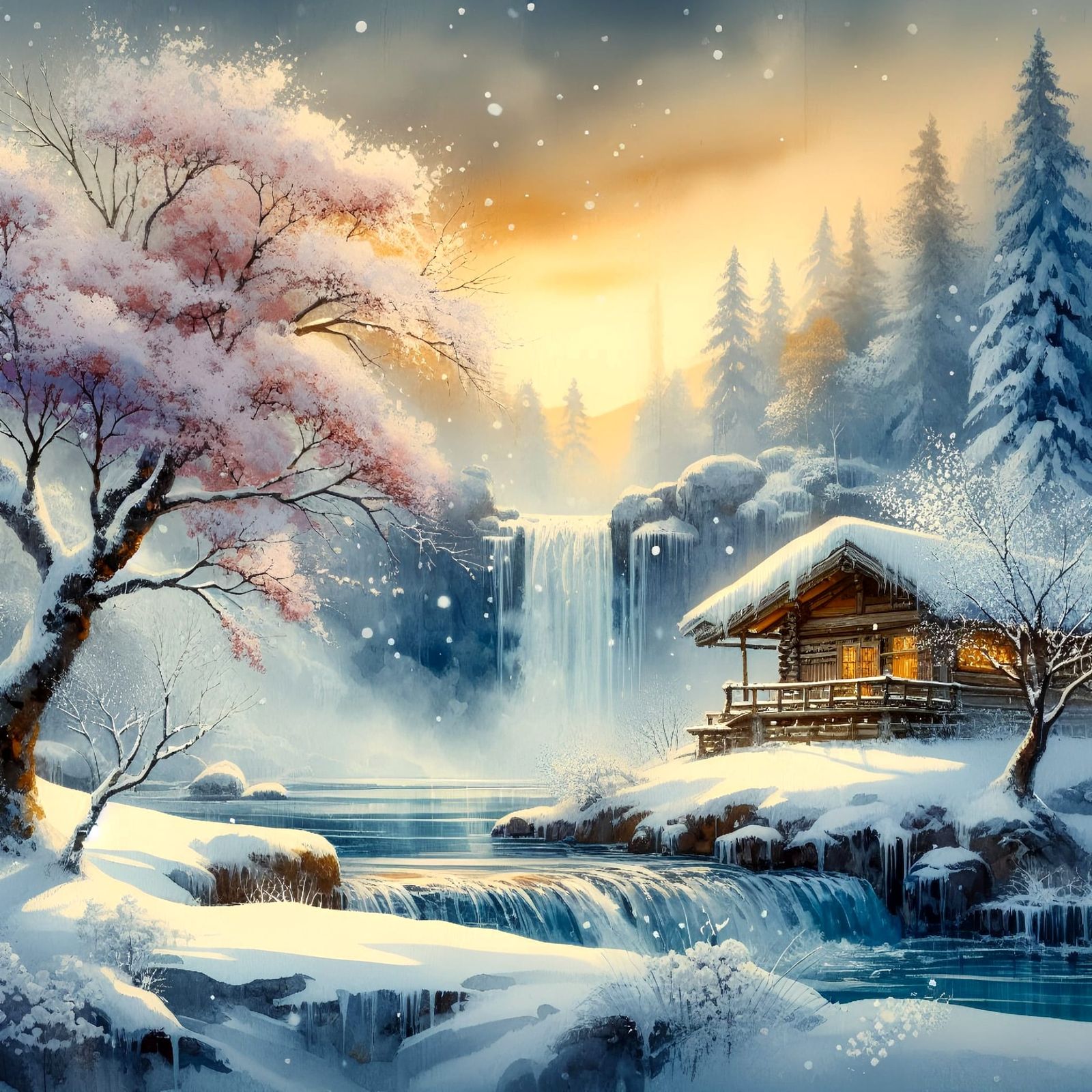 Snowy, Frozen Landscape